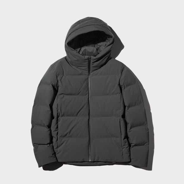 [L] 유니클로 심리스다운파카 블랙