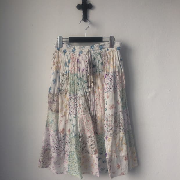 Patch work point skirt