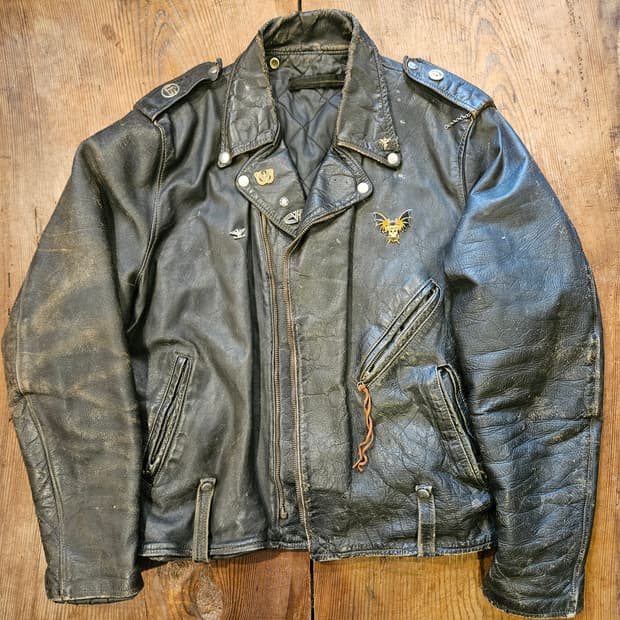 70s 빈티지 AMF  harley davidson 라이더 레더 자켓