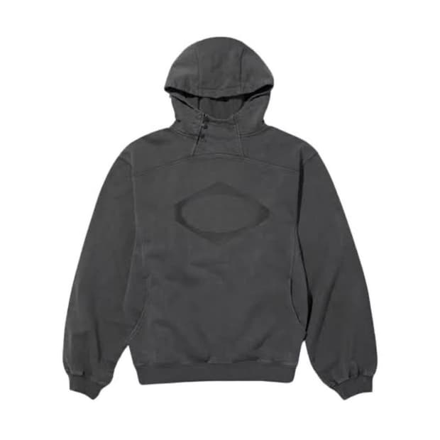 미스치프 롬버스 사이드버튼 업 후드 워시드 차콜