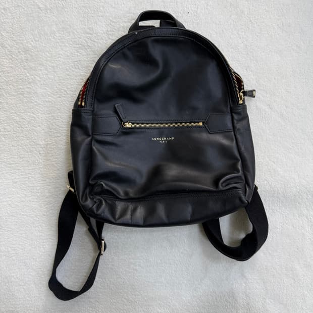 F 롱샴 가죽 백팩 0406T