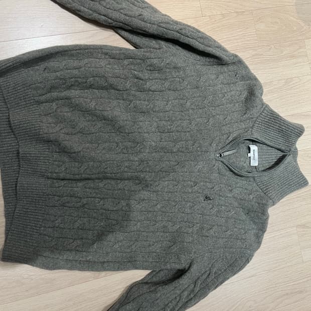 빈폴 케이블 반집업 니트 L사이즈