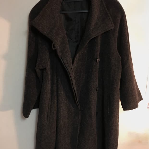 빈티지 울 코트 브라운 ayadz프리즈프레임레이어룸와이즈걸파우닝입질연