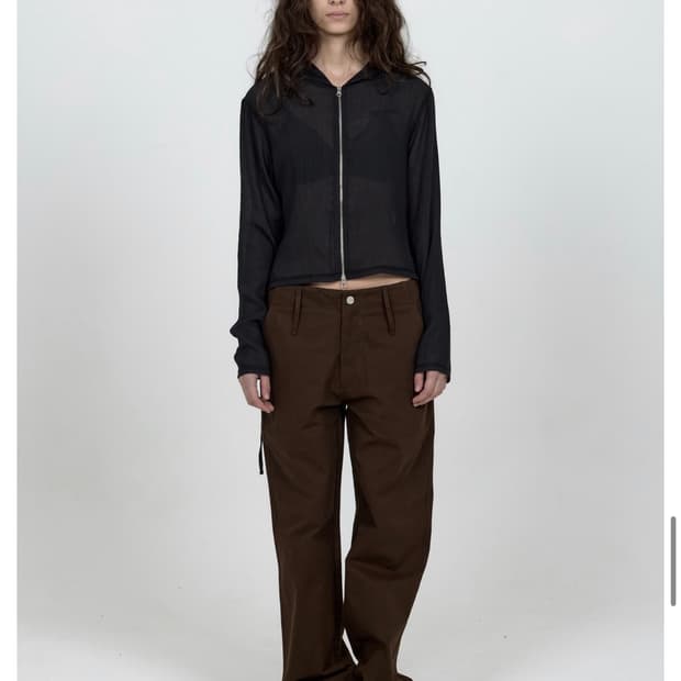 MPa VEIL CREPE HOODED ZIP JACKET WOMEN