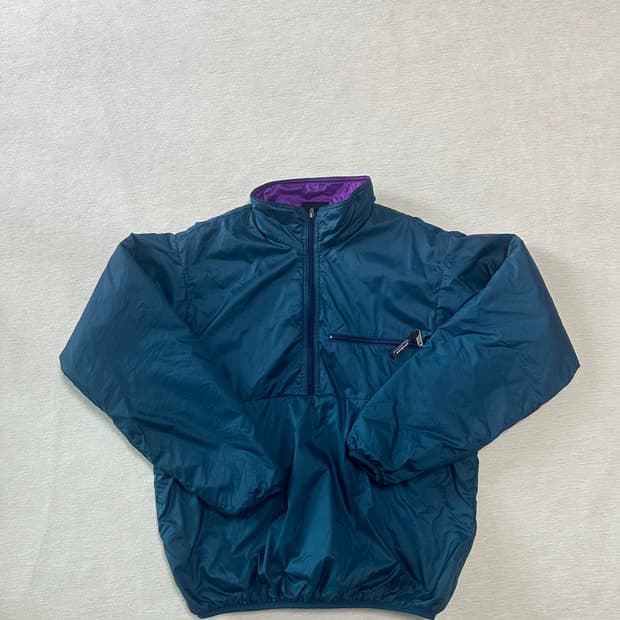 90s 파타고니아 빈티지 퍼프볼 풀오버 청록