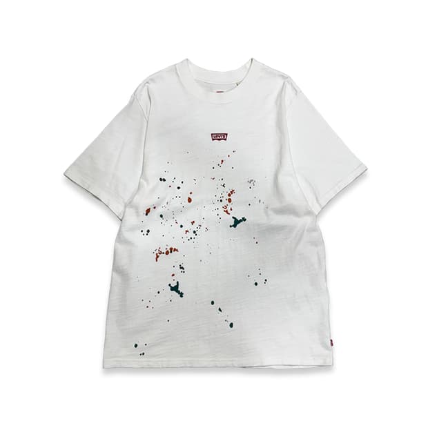 END. x Levi's 21ss 드롭 페인트 코튼 크루넥 반팔