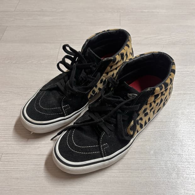 슈프림 반스 레오파드 블랙