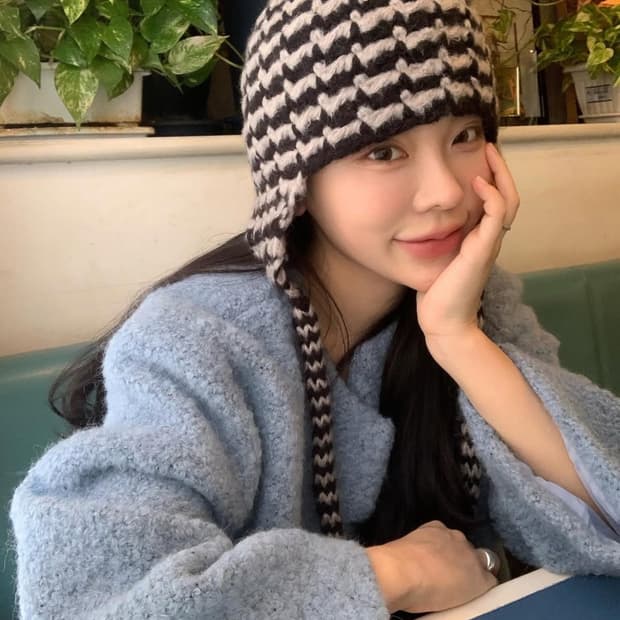 위드아웃썸머 푸들 퍼 자켓 스카이블루