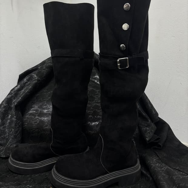 “Vintage”00’s Rare Design Round Long Boo