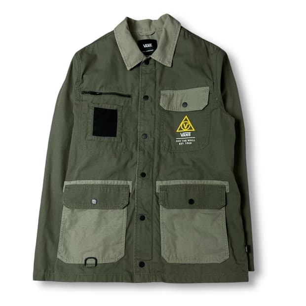 반스 카키 멀티포켓 밀리터리 자켓 M