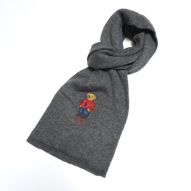 폴로 랄프로렌 베어 머플러 목도리 그레이