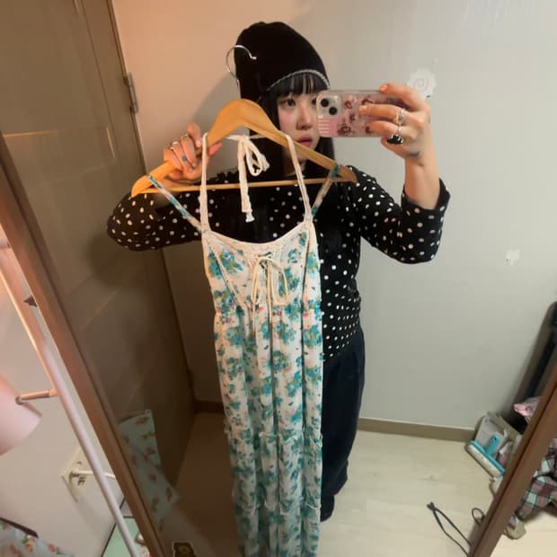 플라워 롱 원피스