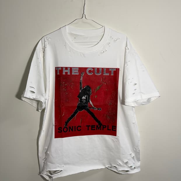 빈티지 디스트로이드 데미지 반팔티