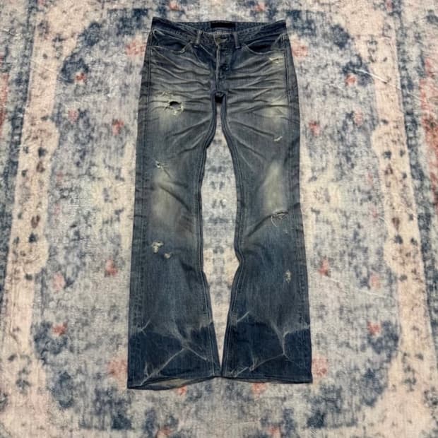Fuga O0s archive whisker boot cut denim