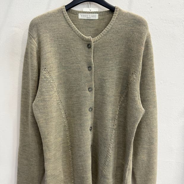japan vintage 울 라운드 가디건