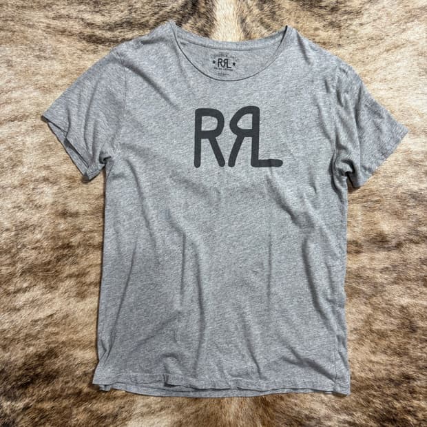 RRL 더블알엘 로고 코튼 반팔 티셔츠