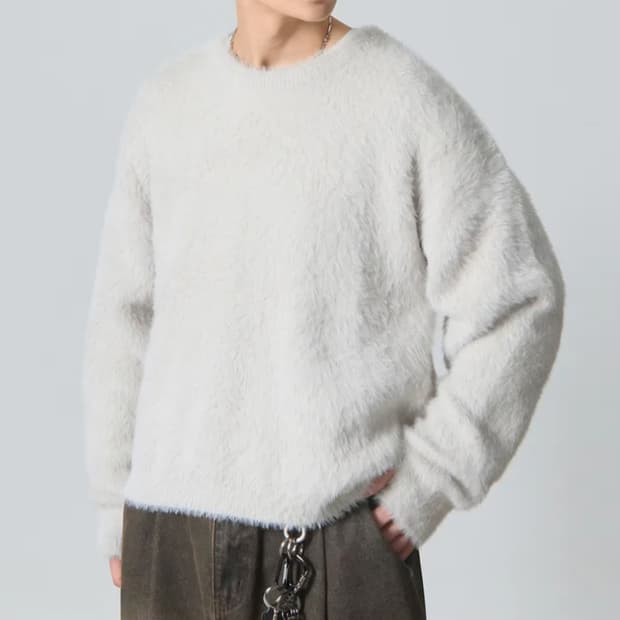 디미트리블랙 에센셜 헤어리 니트 L