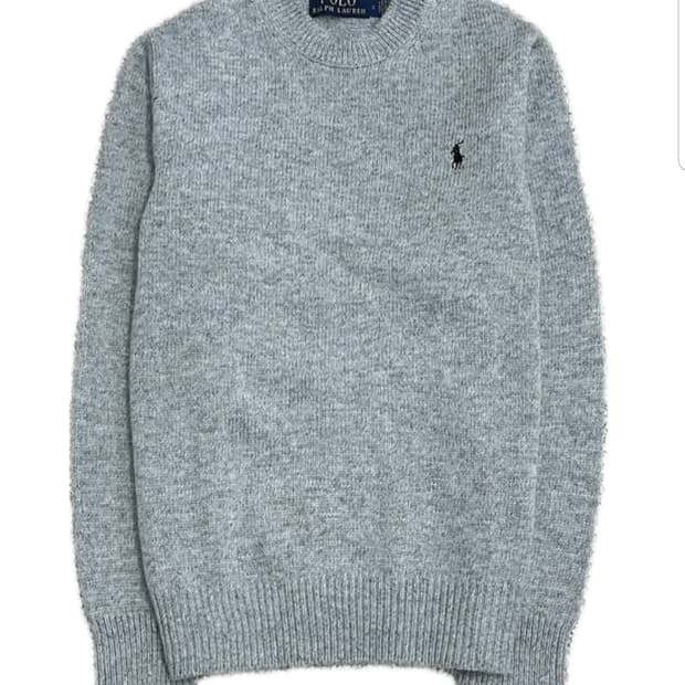 폴로 그레이 니트
