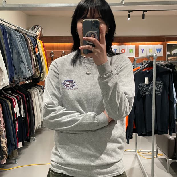 빈티지 롱슬리브 티셔츠(그레이)  