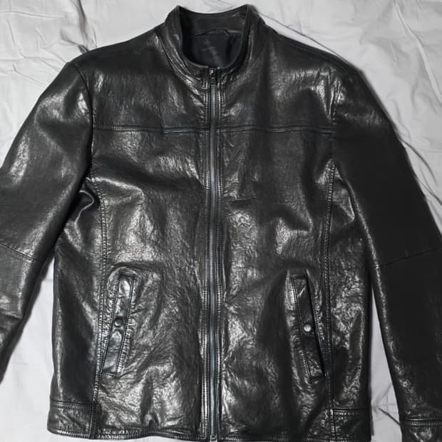 램스킨 레더자켓 매트블랙