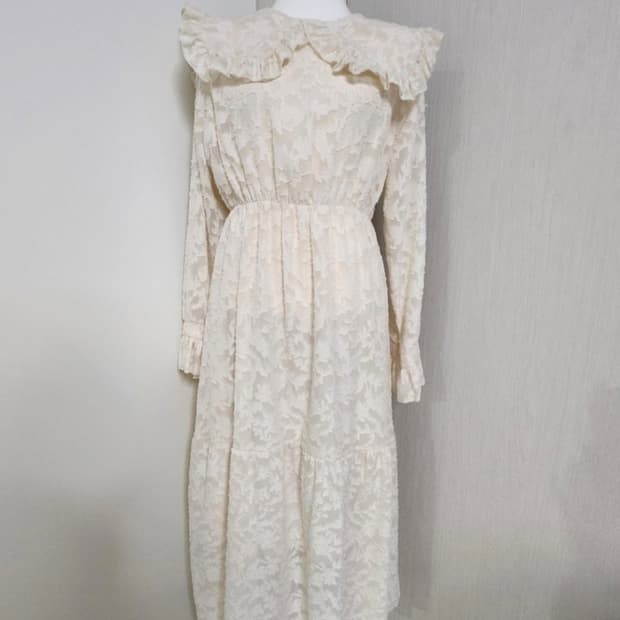 레이스 카라 롱원피스