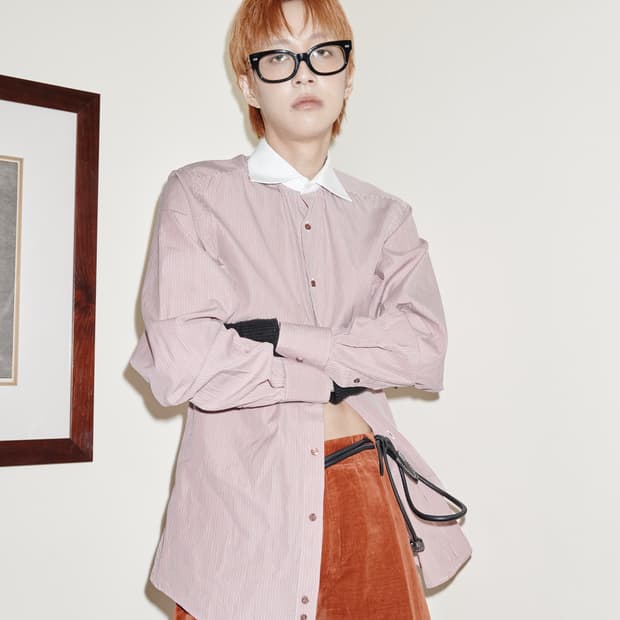 구찌 슬림 스트라이프 클레릭 셔츠 M 