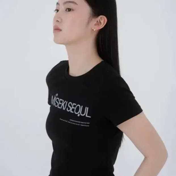 미세키 서울 로고 슬리브 logo short sleeves 블랙