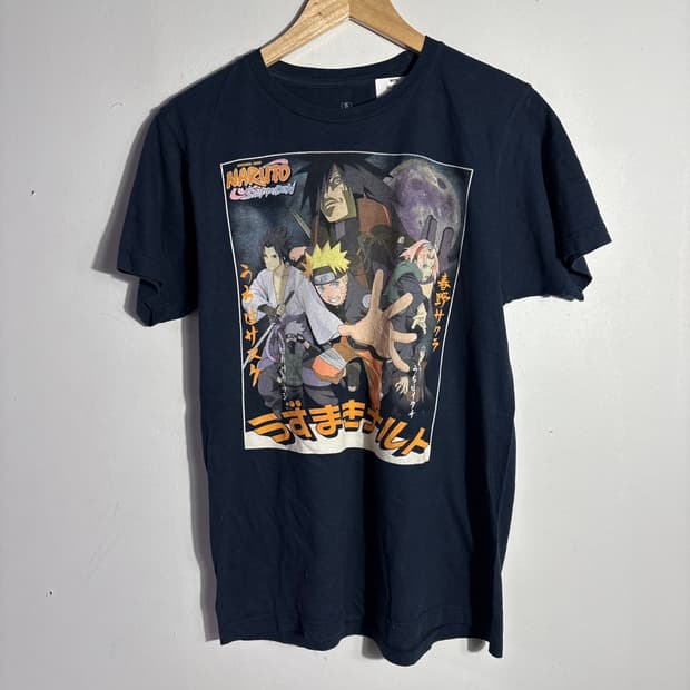 나루토 캐릭터 프린팅 반팔티