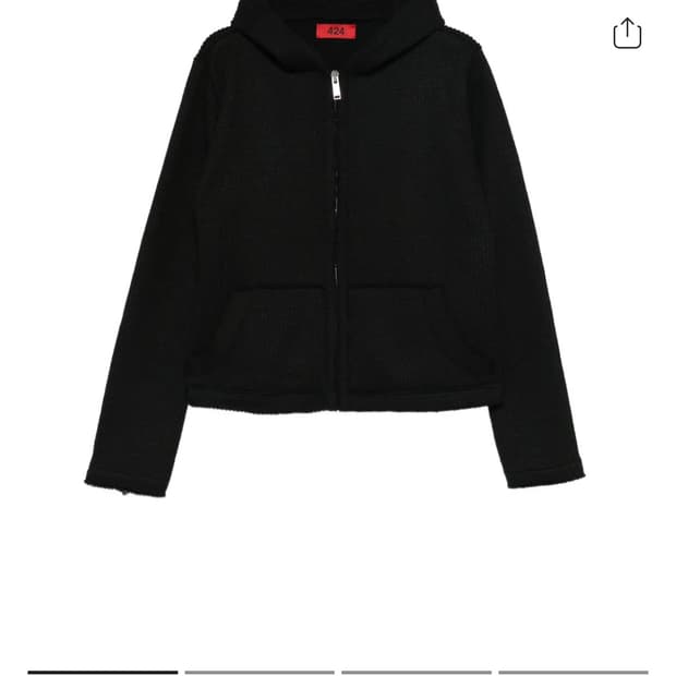 424 니트 후드집업