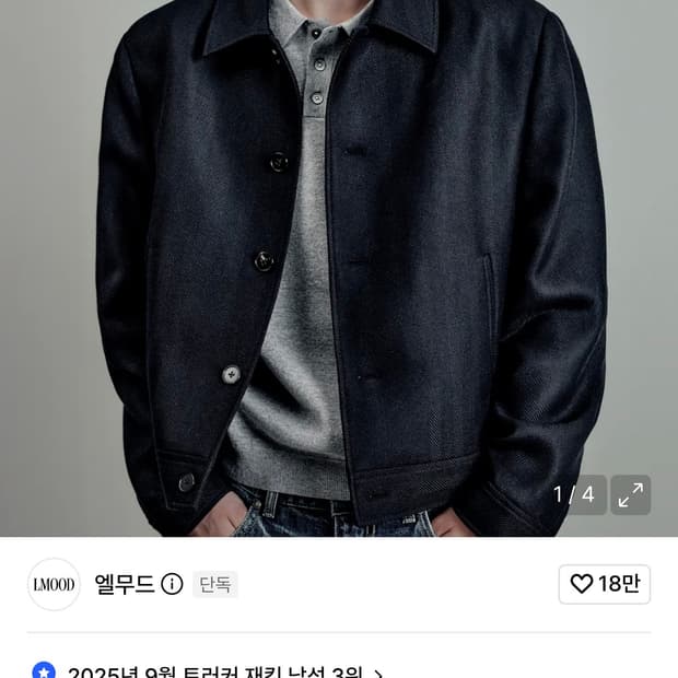 엘무드 마르코스 울 트러커 자켓 네이비