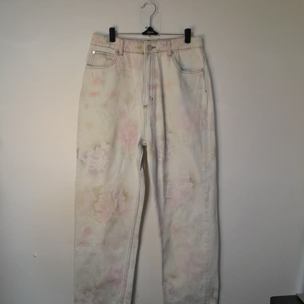 산드로 플라워 프린팅 데님바지 42