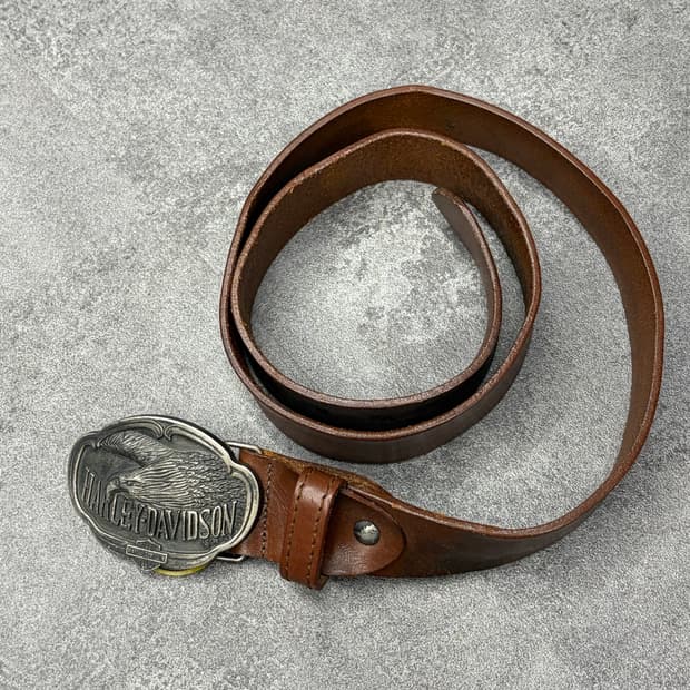 Vintage Harley-Davidson Eagle Buckle Lea