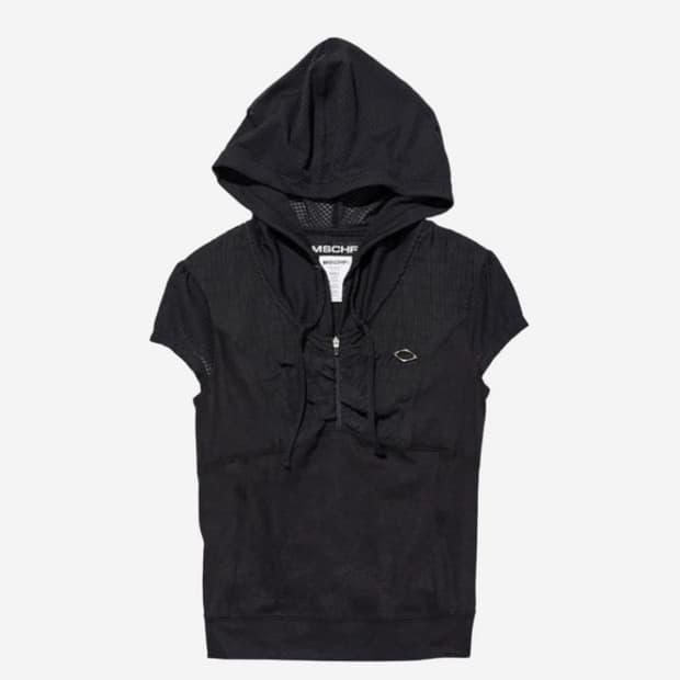 미스치프 hooded track zip up (black)