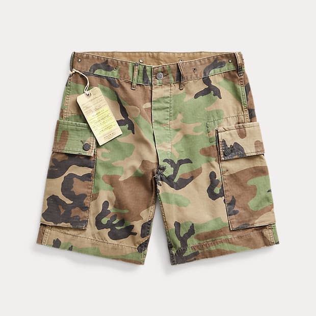 RRL 캐모 립스탑 카고 쇼트 32