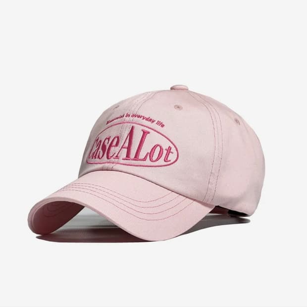 Circle logo ball cap Pastel pink