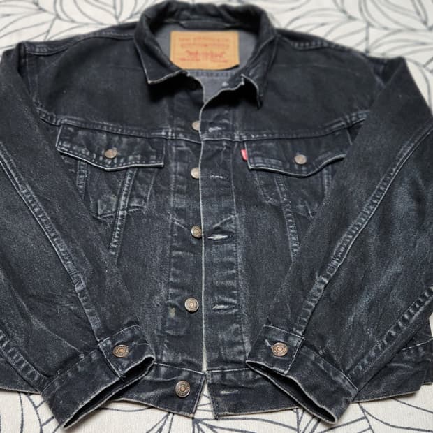 빈티지 90's 리바이스 70598-4159 USA 블랙 데님 트러커 M