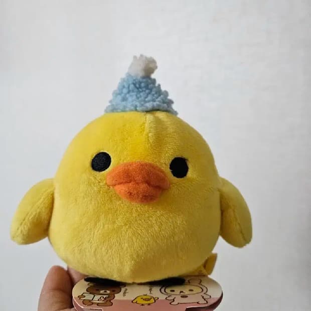 하늘색 털모자 