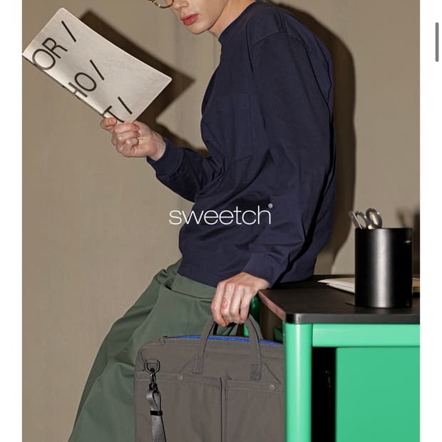 스위치 시티보이 슬림 브리프케이스 스톤그레이