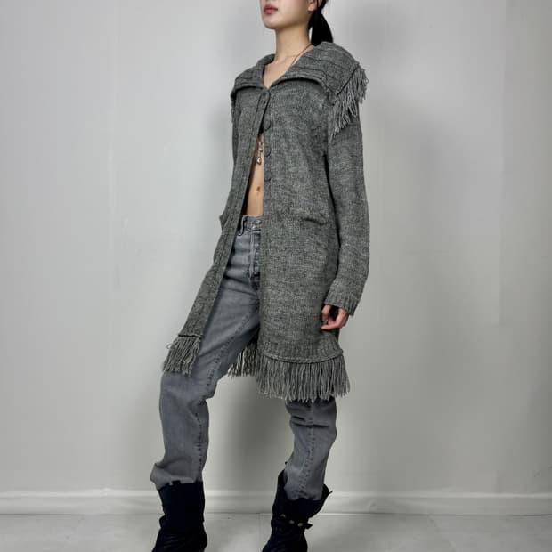 TASSEL LONG CARDIGAN