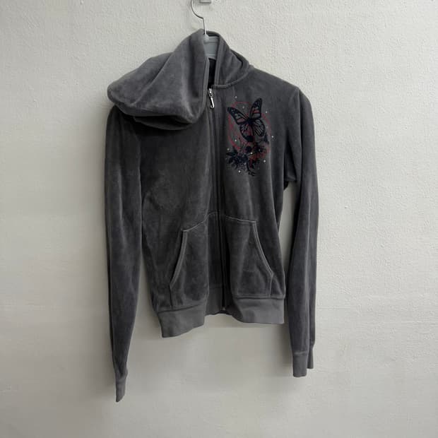 쥬시꾸뛰르 벨벳 대대장 후드집업 (M)