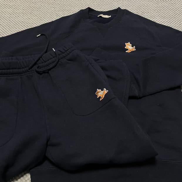 메종키츠네 셋업 맨투맨 조거팬츠 트레이닝