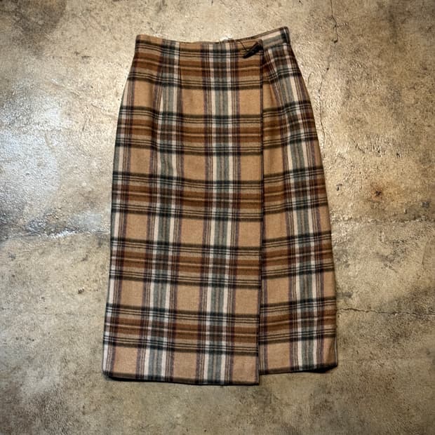26-28inch ) Japanese Vintage Wrap Skirt