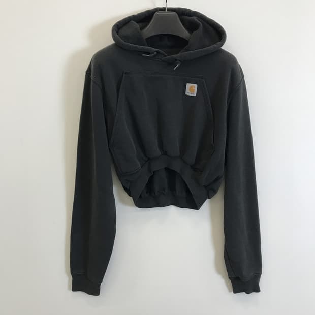 칼하트 리메이크 크롭 후드티 [여성M]