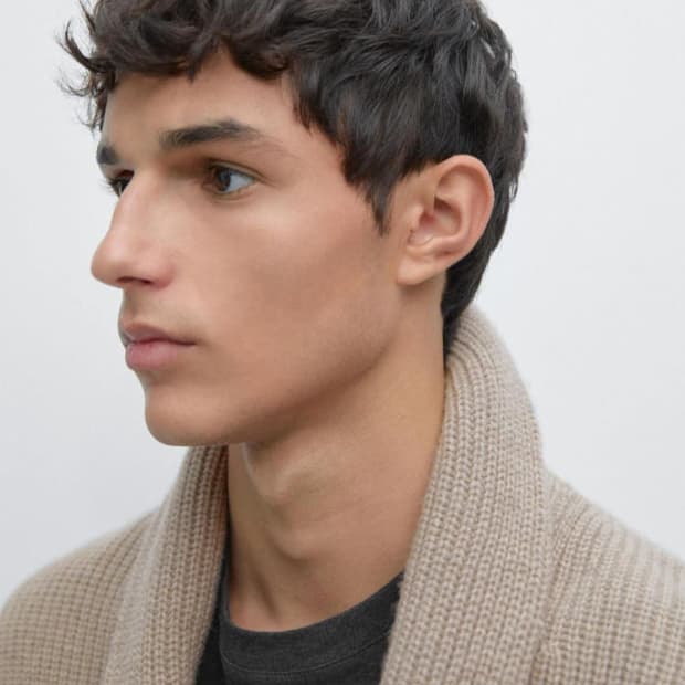 마시모두띠 울 숄칼라 가디건