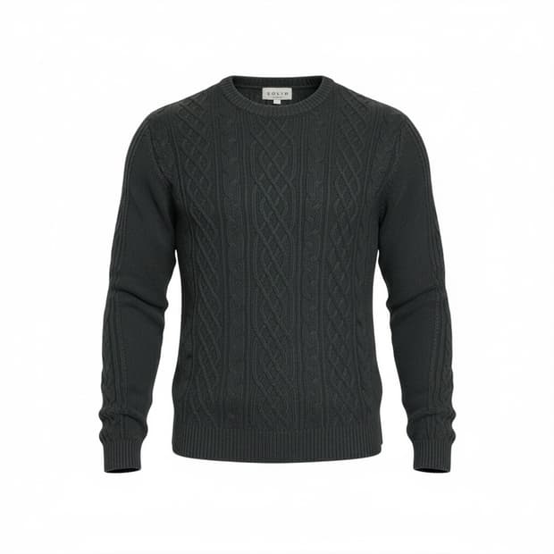 솔리드옴므 케이블 울 니트 XL