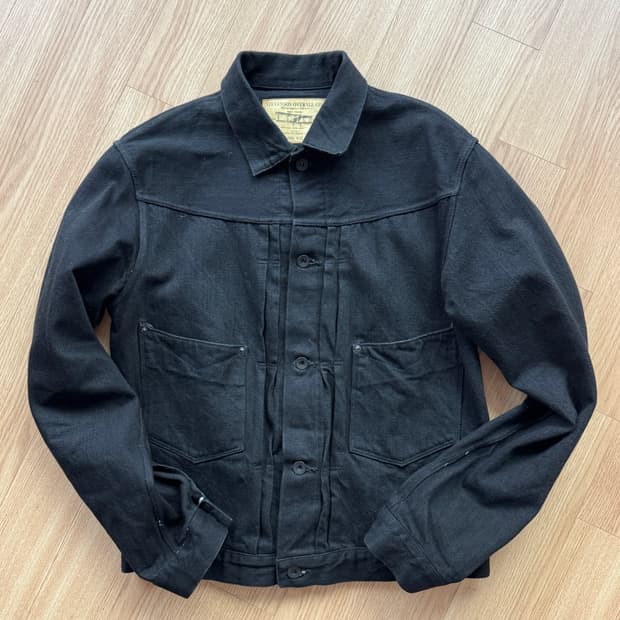 스티븐슨 오버롤 블랙 데님 자켓 size 40(L)