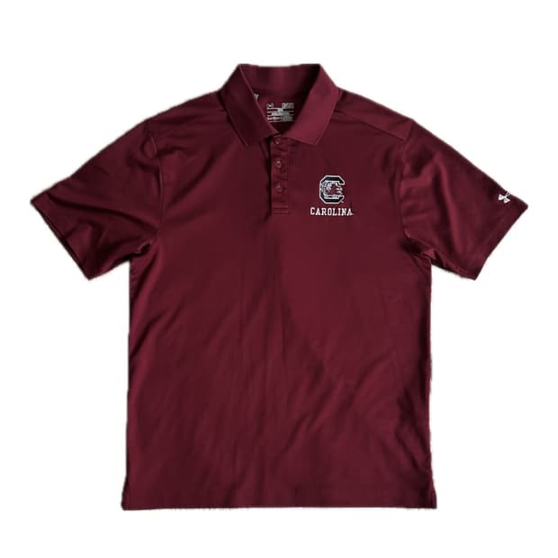 Carolina Heatgear 버건디 카라티