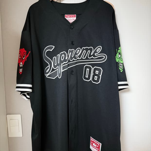 슈프림 Supreme x 미첼&네스 다운타운 헬 베이스볼 저지 23FW