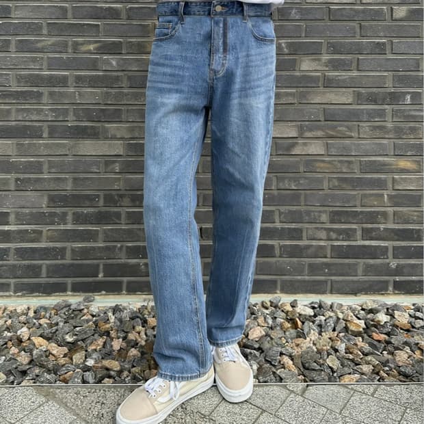 [32] 피스워커 뉴스탠 new stan 중청 연청 청바지 데님 팬츠
