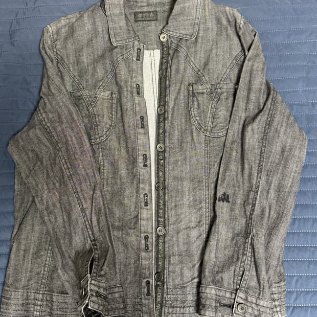 빈티지 흑청 셔츠